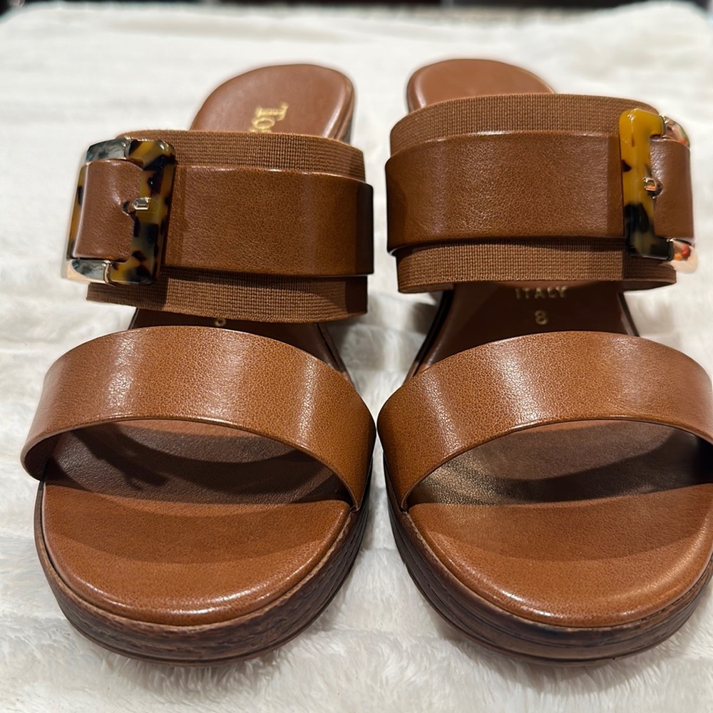 TOSCANELLA 3” High Heels with Buckle Straps. Italian made.